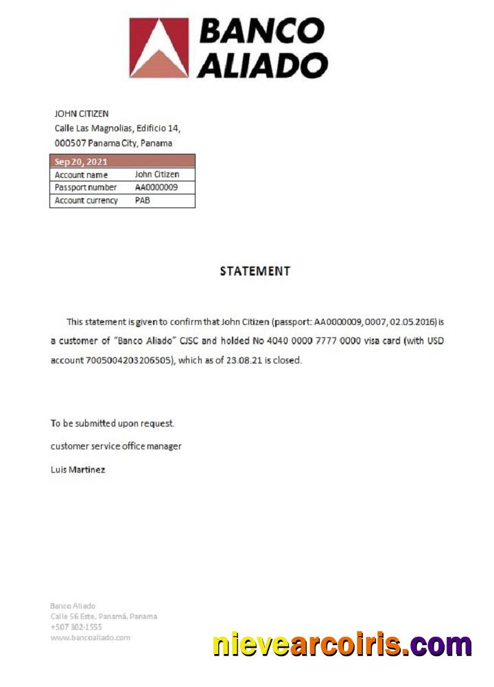 Panama Banco Aliado closure reference